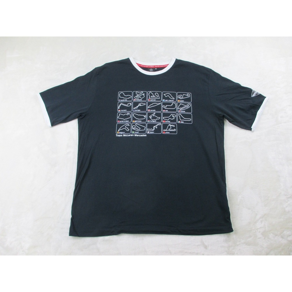 Mercedes‎ Benz Shirt Mens Extra Large Black Formula One Track Car*
